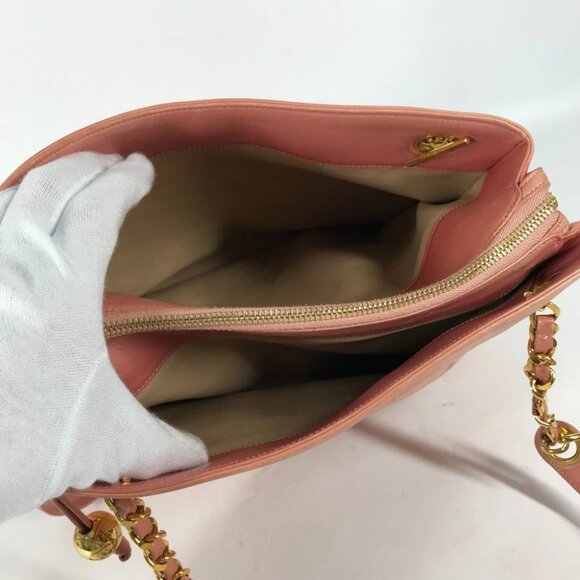 CHANEL Shoulder Bag CC CC Mark Chain Tote Bag Leather pink - Picture 14 of 16